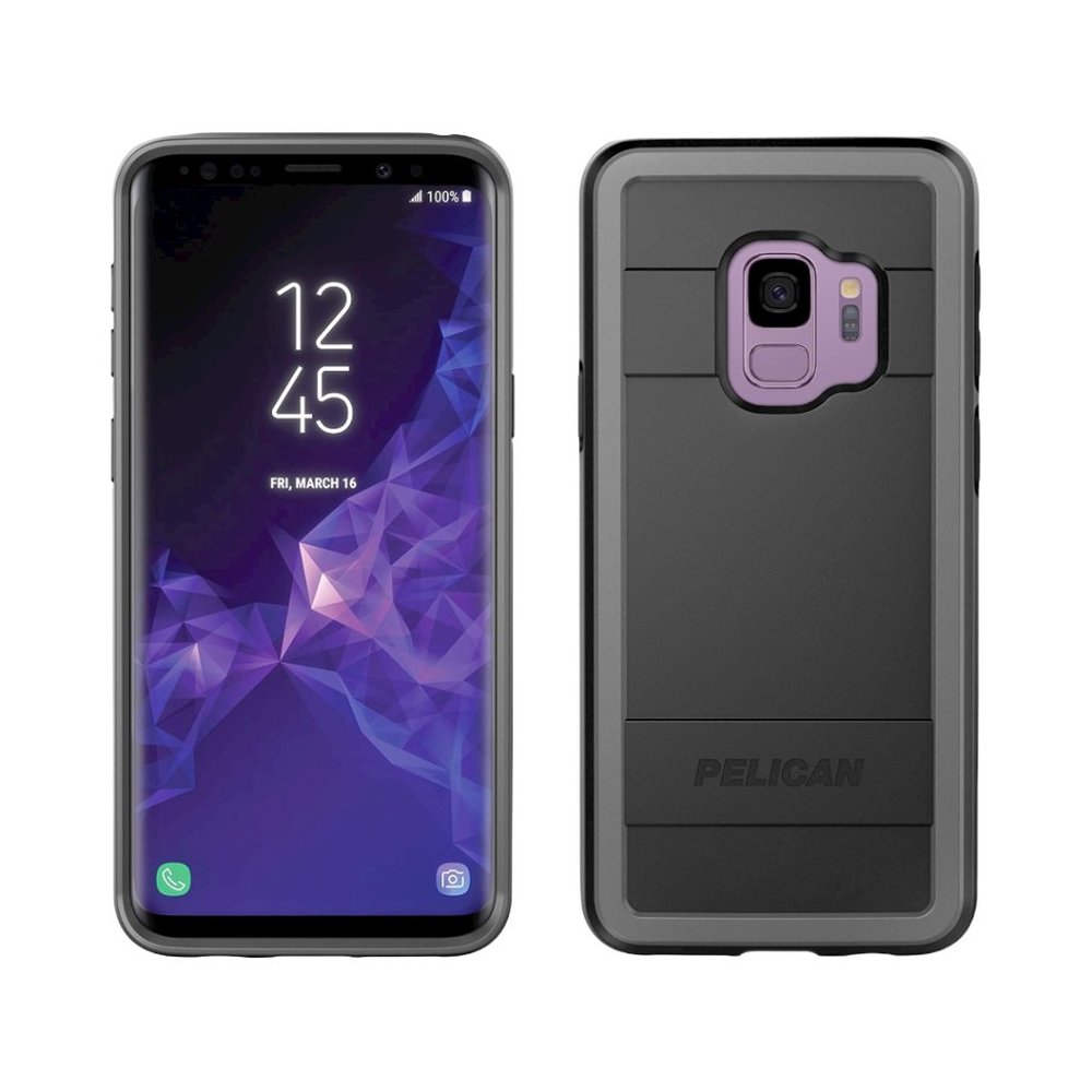 Samsung Galaxy S9 Case Pelican Protector Slim‎ Dual Layer Black Gray